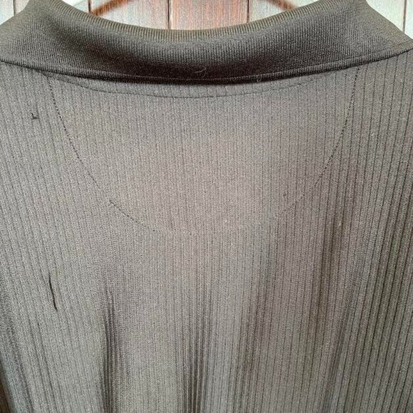 Haggar Men's Long Sleeve Polo Shirt Stretch 1/4 Zip Pullover Black XXL - Picture 3 of 8